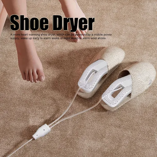 Vista 5 de Secador de zapatos, secador de botas para botas de trabajo, calentador eléctrico portátil de zapatos para zapatos deportivos, calcetines y guantes