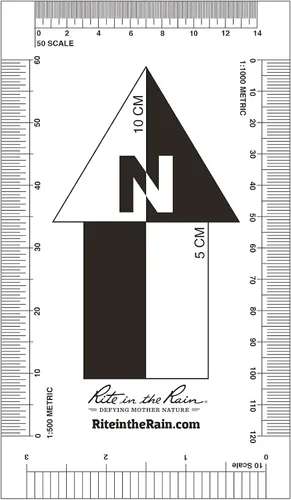 Vista 6 de Rite in the Rain All-Weather, cuaderno de tapa dura, 4 3/4" X 7 1/2", tapa amarilla, patrón geológico (N°. 540F)