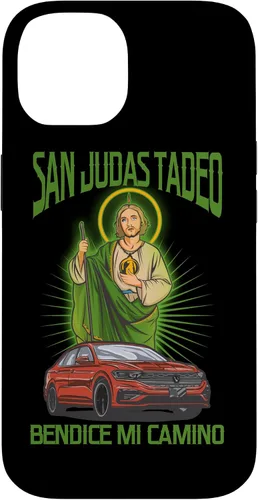 Vista 4 de Funda para iPhone 16 San Judas Tadeo Bendice Mi Camino