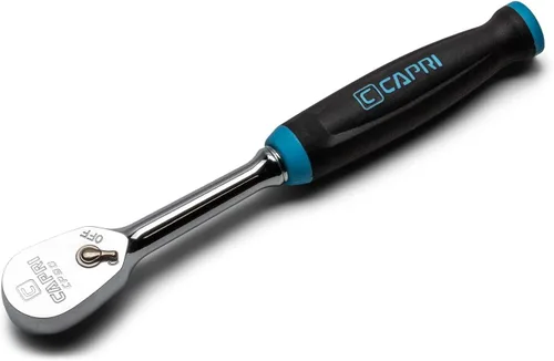 Vista 17 de Capri Tools - Trinquete de perfil bajo de cuadrante de 1/2 pulgada, 72 dientes verdaderos y arco oscilante de 5 grados