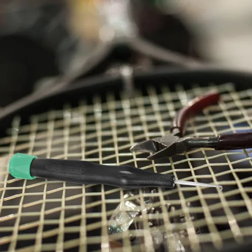 Vista 7 de POPETPOP Máquina herramienta de cuerda de bádminton con gancho duradero de 5.03 pulgadas, equipo de encordado de raqueta para un agarre preciso