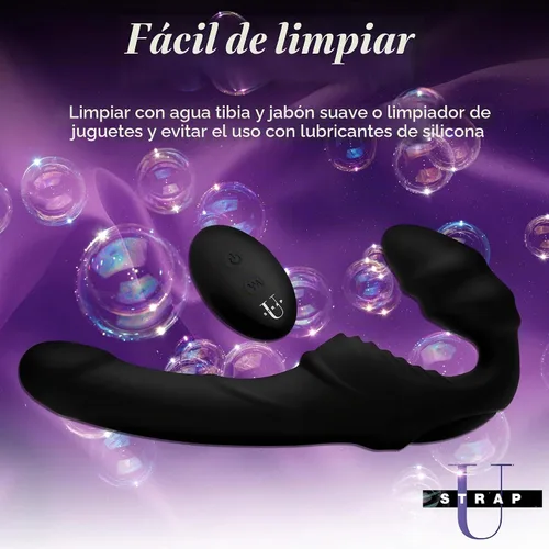 Vista 7 de Pro Rider 9X Correa de silicona vibratoria sin tirantes con control remoto