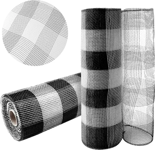 Vista 27 de 2 rollos de cinta de malla verde manzana decorativa de 10 pulgadas x 30 pies, rollos de malla de poli verde lima para suministros de corona DIY