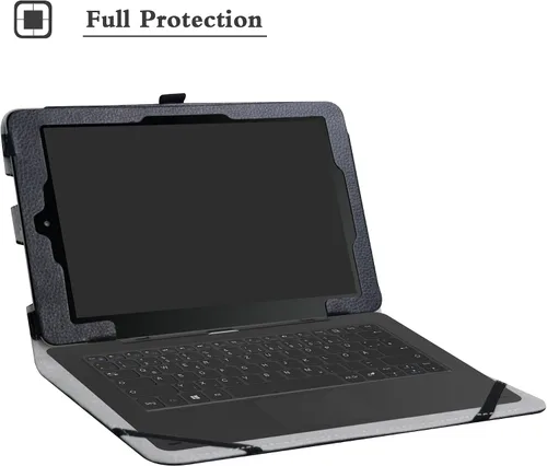 Vista 3 de MAMA MOUTH Funda para tablet RCA 10 Viking Pro/Viking II/Cambio W101 (V2) 2 en 1 de 10.1 pulgadas, color negro, piel sintética, soporte plegable