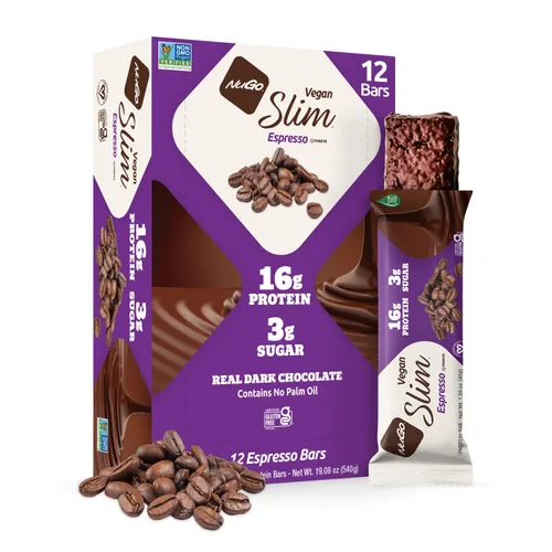 Vista 23 de NuGo Variedad delgada - Brownie Crunch 12 barras y trufa de frambuesa 12 barras, baja en carbohidratos netos, apto para dieta cetogénica, sin