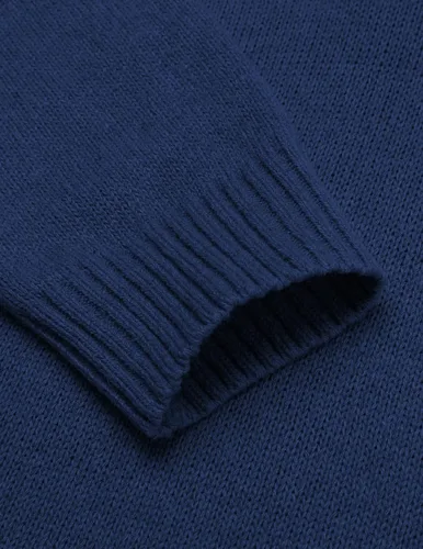Vista 6 de COOFANDY Men's Shawl Collar Pullover Sweater Relaxed Fit Casual Cotton Cable Knit Sweaters with Pockets