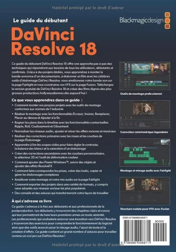 Vista 2 de Le guide du débutant DaVinci Resolve 18 Montage, Étalonnage, Audio et Fusion. (French Edition)