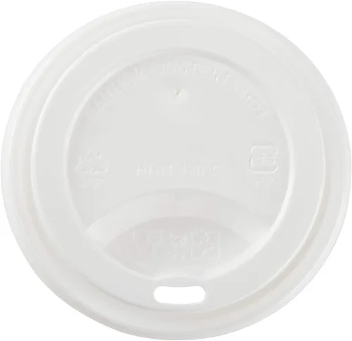 Vista 5 de Karat PP Sipper Dome Tapa para papel de 8 oz Taza de café caliente desechable (negro) - 1,000 ct