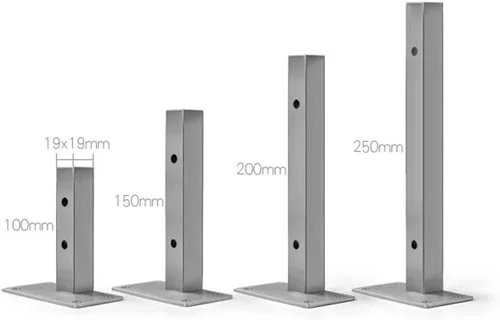 Vista 4 de Soporte para estante de pared de acero inoxidable cepillado, soporte para estante cuadrado flotante oculto, soporte para estante de oficina en casa