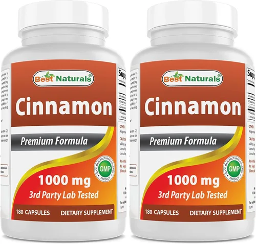 Vista 8 de Best Naturals Canela 2000 mg Equivalente con Cromo 400 mcg por porción - Apoyo al metabolismo - 180 Cápsulas