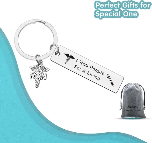 Vista 7 de Xiahuyu Nurse Gifts Keychain Nurse Appreciation Gifts Nurses Day Graduation Christmas Birthday Gift Thank You Gifts for Nurse