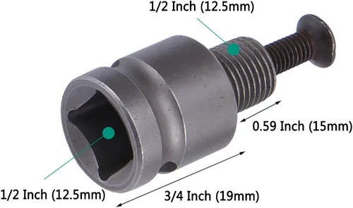Vista 6 de Yakamoz Portabrocas de llave de capacidad de 0.059-0.512 in para herramienta de conversión de llave de impacto de aire Adaptador hembra cuadrado