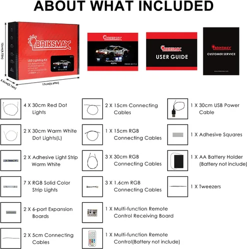 Vista 6 de BRIKSMAX Kit de iluminación LED para Technic Porsche 911 RSR, compatible con el modelo de bloques de construcción Lego 42096, no incluye el juego
