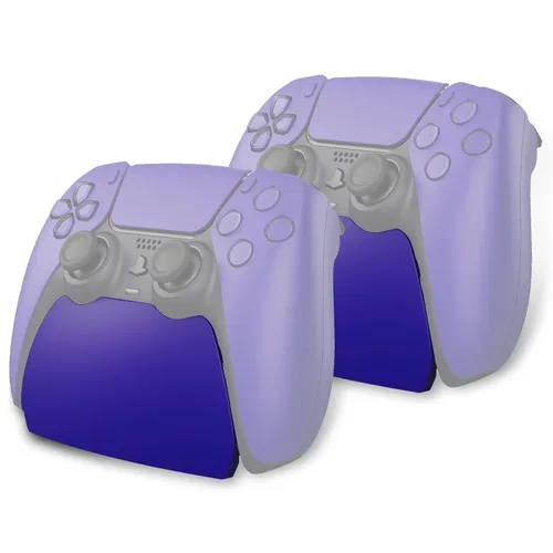 Vista 16 de PlayVital Solid Black Controller Display Stand for ps5, Gamepad Accessories Desk Holder for ps5 Controller with Rubber Pads