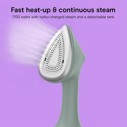Vista 3 de Conair - Vaporizador de hierro 2 en 1 Vapor turboalimentado de 1700W para todo tipo de tela, vapor y prensa, verde, GSI200TG