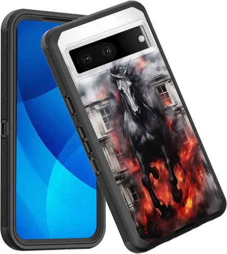 Vista 44 de Funda para Pixel 7a, a prueba de golpes, 3 capas, protección de cuerpo completo, resistente, de alto impacto, para Google Pixel 7a de 6.1 pulgadas