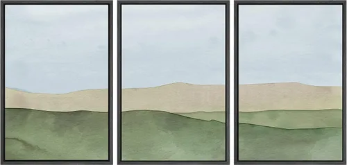Vista 63 de SIGNWIN Lienzo enmarcado para pared, juego de arte sereno de pantanos con humedales verdes e ilustraciones de agua tranquila, arte moderno