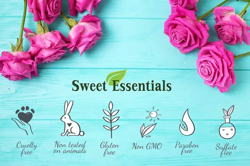 Vista 2 de Sweet Essentials Té blanco y rosa Aceite de fragancia/perfume 2 oz hecho con aceites orgánicos – Spray sobre aceite de perfume – Sin alcohol ni