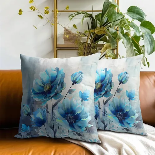 Vista 30 de Giwawa Juego de 2 fundas de almohada decorativas con diseño floral de girasol de 16 x 16 pulgadas, fundas de cojín decorativas para el hogar, sofá