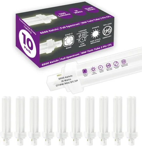 Vista 12 de GoodBulb Bombillas CFL de 13 W, base GX23 de 2 pines, 2700 K, blanco suave, 13 W, alto rendimiento, 800 lúmenes, bombillas fluorescentes compactas