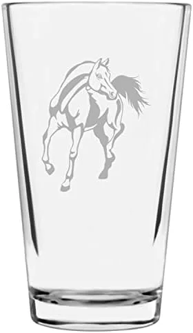 Vista 19 de Shetland Pony (cuerpo) - Vaso de pinta grabado con temática de caballo alternativo de 16 onzas