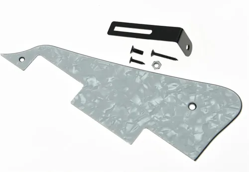 Vista 54 de KAISH Golpeador de guitarra Abalone Pearl LP con soporte negro para Epiphone Les Paul