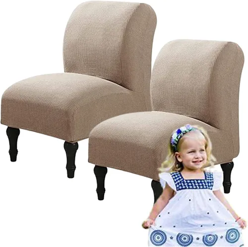 Vista 34 de Fundas elásticas para silla sin brazos, extraíbles y lavables, de elastano jacquard sin reposabrazos, protector de muebles para sala de estar, Verde