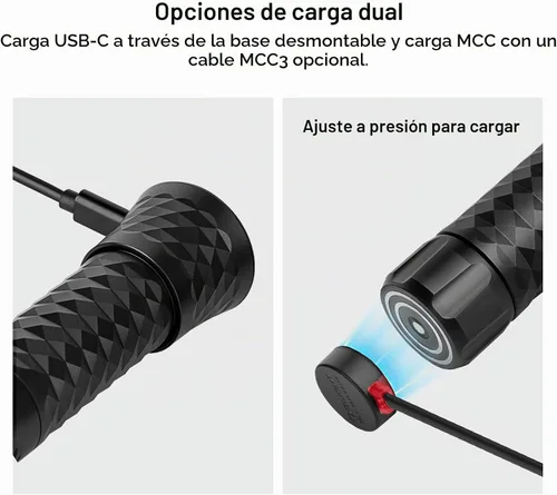 Vista 4 de OLIGHT Prowess - Linternas recargables, luz brillante con funda, color negro
