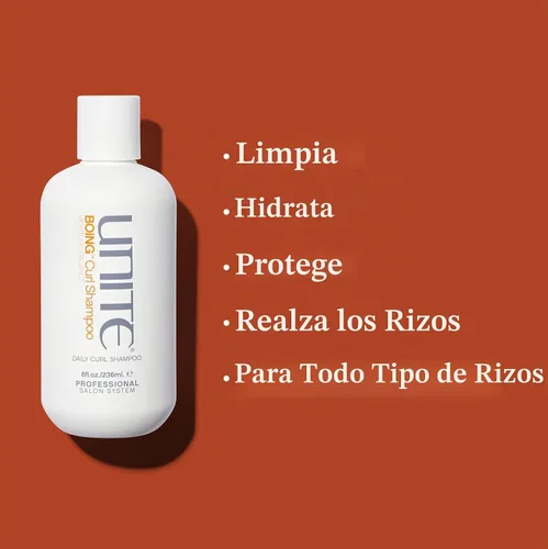 Vista 3 de UNITE Hair Champú para rizos BOING, 8 onzas líquidas