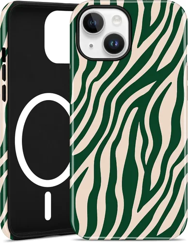 Vista 71 de Jusy Funda magnética Zebra para iPhone XR, color negro