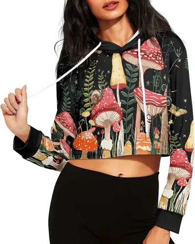 Vista 2 de XXQGOMG Sudaderas casuales de manga larga con capucha para mujeres, adolescentes y niñas