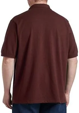 Vista 2 de DXL Big + Tall Essentials - Polo de manga corta de malla de piqué