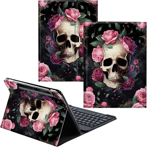 Vista 87 de Funda para Samsung Galaxy Tab S6 Lite 2022/2020 Teclado inalámbrico desmontable y cubierta de cuero PU Funda protectora para tableta para Samsung