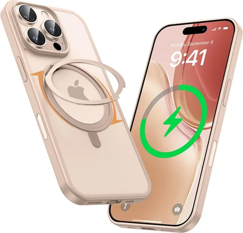 Vista 32 de MAGIC JOHN Soporte Magnético Invisible Giratorio 360° para Funda de iPhone 14 Pro [Agarre Antideslizante] [Compatible con MagSafe] 16 Pies