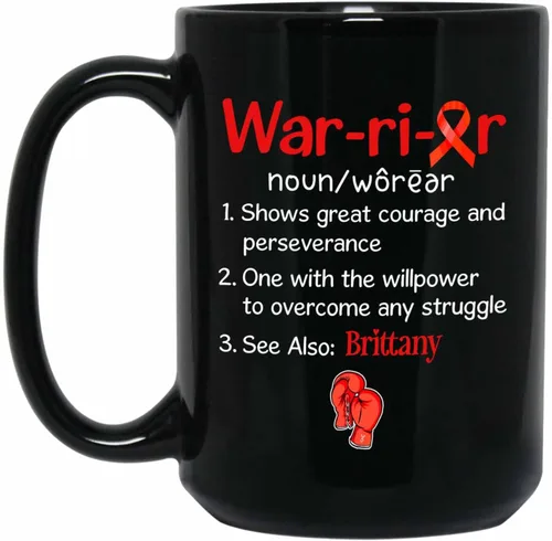 Vista 12 de Taza de café negra personalizada para el cáncer de mama, taza de viaje de concientización sobre el cáncer de mama, taza de café de cerámica