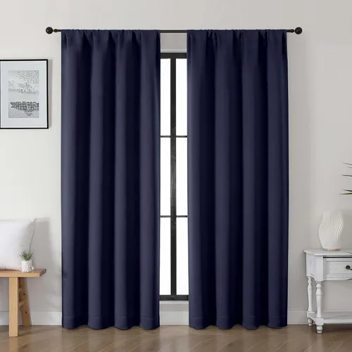 Vista 59 de Gwine Cortinas opacas para dormitorio, 54 pulgadas de largo, paneles de cortina de ventana con aislamiento térmico y reducción de ruido, cortinas