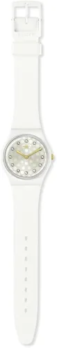 Vista 2 de Swatch Colección Reloj de cuarzo brillante estándar Gent BIOCERAMIC, Blanco