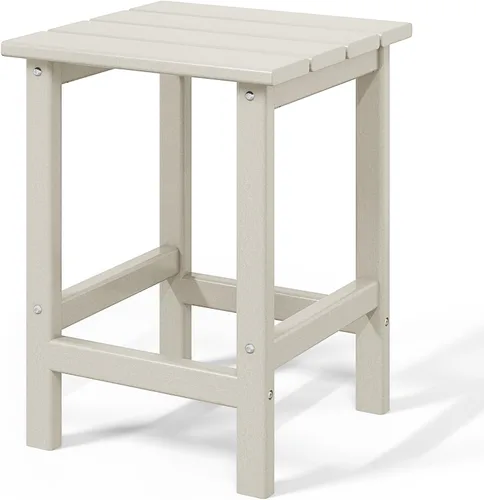 Vista 27 de WestinTrends Ashore - Mesa auxiliar Adirondack moderna para patio al aire libre, color arena