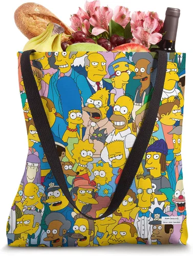 Vista 4 de The Simpsons Springfield - Bolsa de mano con estampado de personajes Blanco 16 pulgadas