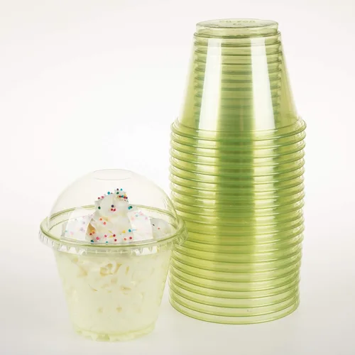 Vista 11 de Golden Apple, Juego de 25 vasos de color con tapas de cúpula sin agujero (azul)..