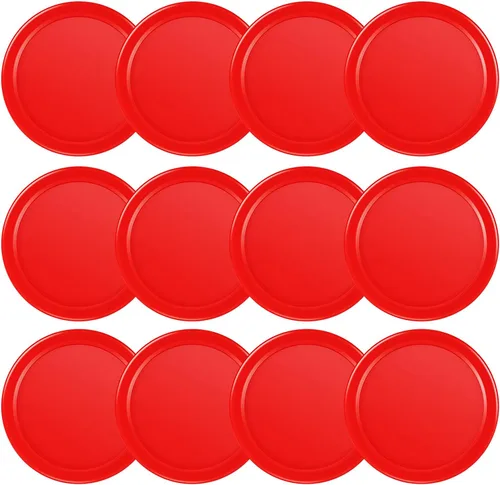 Vista 8 de Coopay 3 1/4 Inches Air Hockey Pucks 12 Pack Full Size Heavy Replacement Pucks for Game Tables Equipment Accessories