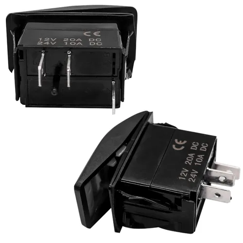 Vista 6 de mankk Interruptor basculante de barra de luz LED de 3 pines de encendido/apagado 20A/12V 10A/24V ATV UTV barra de luz interruptor de palanca láser