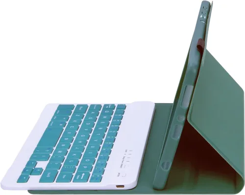 Vista 5 de Funda con teclado para Samsung Galaxy Tab A7 Lite 8.7" 2021, color verde oscuro