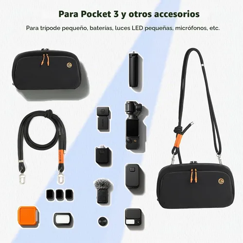 Vista 2 de ULANZI YY08 Bolsa de transporte para DJI Osmo Pocket 3 Pocket 4 Splash proof