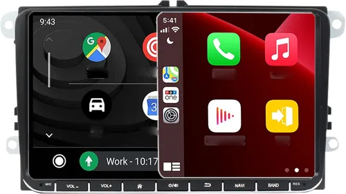 Vista 10 de 7" Estéreo de auto inalámbrico Carplay Android auto Android 13 8-Core 4+64G GPS NAVI BT WiFi USB RVC IPS RCD330 Estilo pantalla táctil para VW Jetta