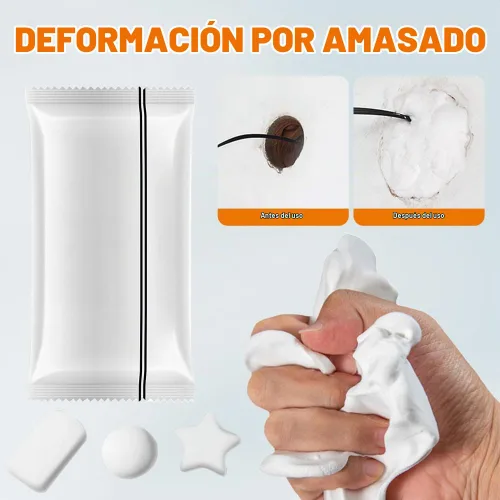 Vista 3 de Masilla selladora impermeable tipo blanco: arcilla selladora de reparación impermeable 2026, masilla de sellado de lodo para conexión de drenaje