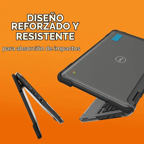 Vista 6 de Gumdrop SlimTech - Funda para Chromebook Dell 3120 de 11.6 pulgadas, 3110 3100 (2 en 1), funda protectora para laptop rígida a presión para niños