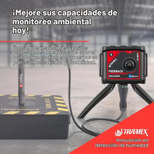 Vista 7 de Tramex Feedback Datalogger Starter Kit FBSK5.1 Feedback Datalogger DL-RHTX y Sonda RH con estuche Medida y registro de condiciones ambientales e