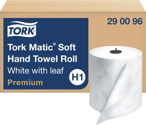 Vista 9 de Tork Matic Paper - Rollo de toalla de mano Natural H1, universal, 100% fibra reciclada, 6 rollos x 700 pies, 290088