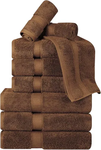 Vista 187 de BNM Toallas de Algodón Egipcio de Peso Pesado, Ideales para Baño, Ducha, Spa, Hotel, 800 GSM, Toallas Faciales/de Aseo, Toallas de Mano, Toallas